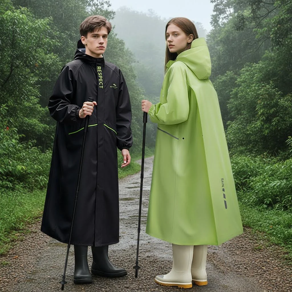 Long Full-body Hiking Raincoat Waterproof Rain Covers Type Men and Women Outdoor Motorcycle Cycling Poncho Anti Windbreaker Bike