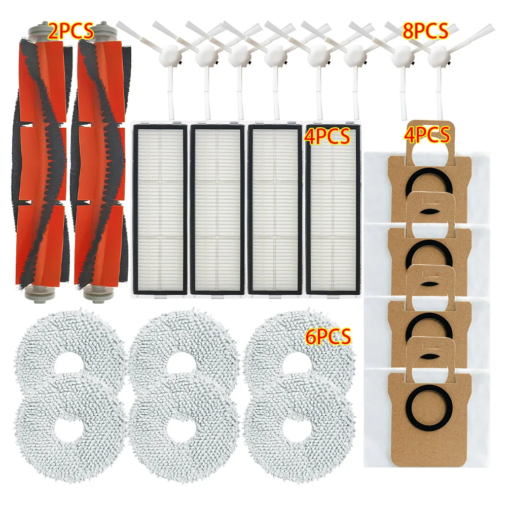 Xiaomi Dreame s10/s10 Pro掃除機用バッグ,HEPAフィルターロボット,スペアパーツ,クリーニングアクセサリー