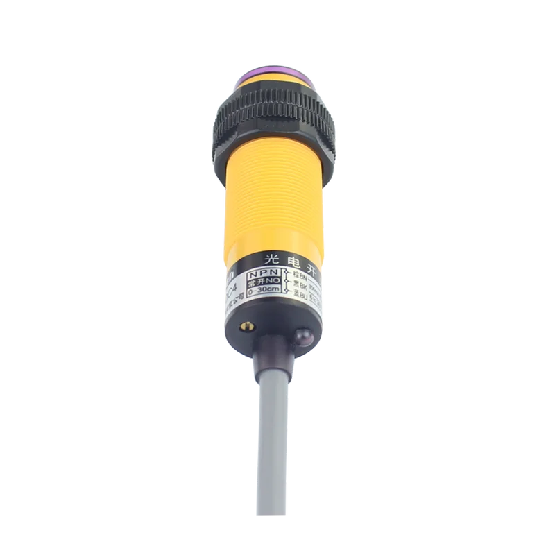 5PCS E3F-DS30C4 E3F-DS30B2 E3F-DS30P1 E3F-DS30P2 M18 Diffuse Photoelectric Switch Sensor 3 Wire 6V-36VDC 10-30cm Adjustable