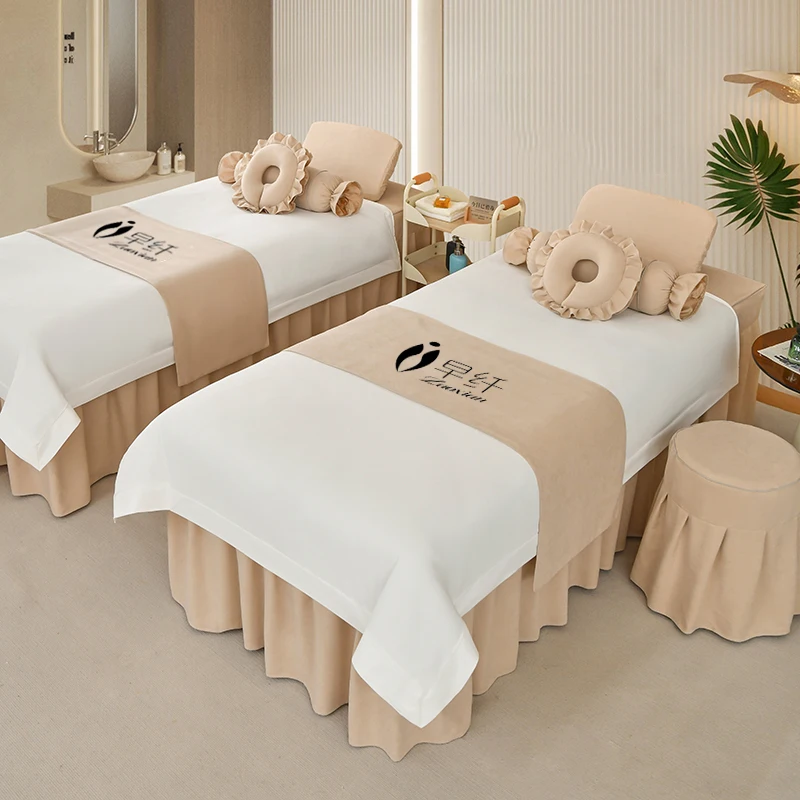 

Profional Salon Bedding Set Four Seasons Massage Hole Design Four Piece Set Beau Salon Bed Cover eet