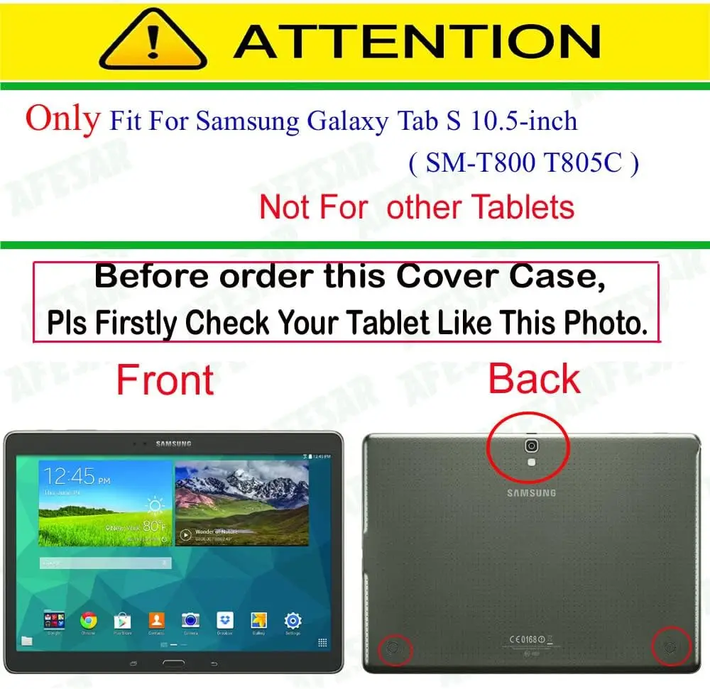 For Samsung Galaxy Tab S 10.5 inch SM-T800 2014  Tablet Case, Models SM-T800, SM-T805, SM-T807, Flip Stand Cover Case Exclusive