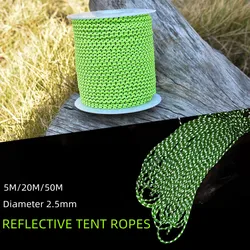 50M Multifunctional Outdoor Paracord Luminous Umbrella Rope Reflective Survival Rescue Umbrella Rope Camping Paracord Cord