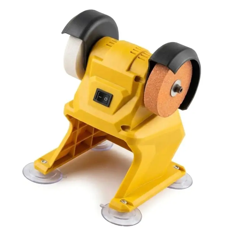 Akku-Schleifmaschine mit doppelter Schleifscheibe für Metall, Holz, DIY, kompatibel mit 21-V-Batterie-Plattform-Saugbasis D2RD – Detail 8