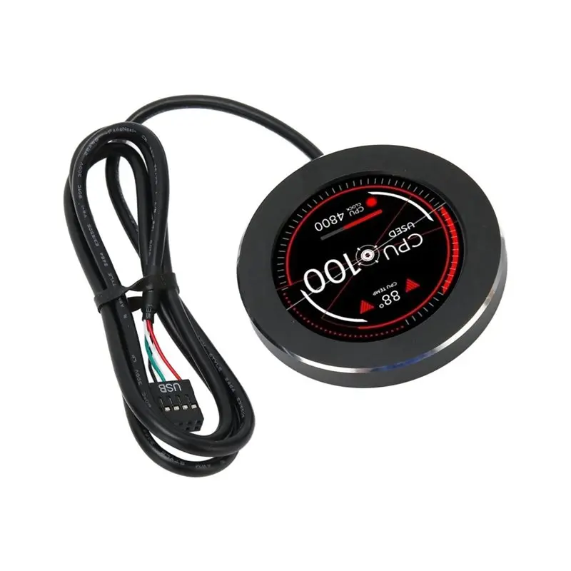 NEW HOT In Stock-Liquid Cooler 2.1 Inch Round LCD Screen Display For AIDA64 480X480 CPU Liquid Cooler Screen 9Pin Cable For Desk