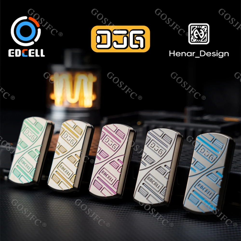 Edcell & djg edc dexjelly diapasão magnético titânio fidget slider alívio do estresse brinquedo brinquedos para adultos design original