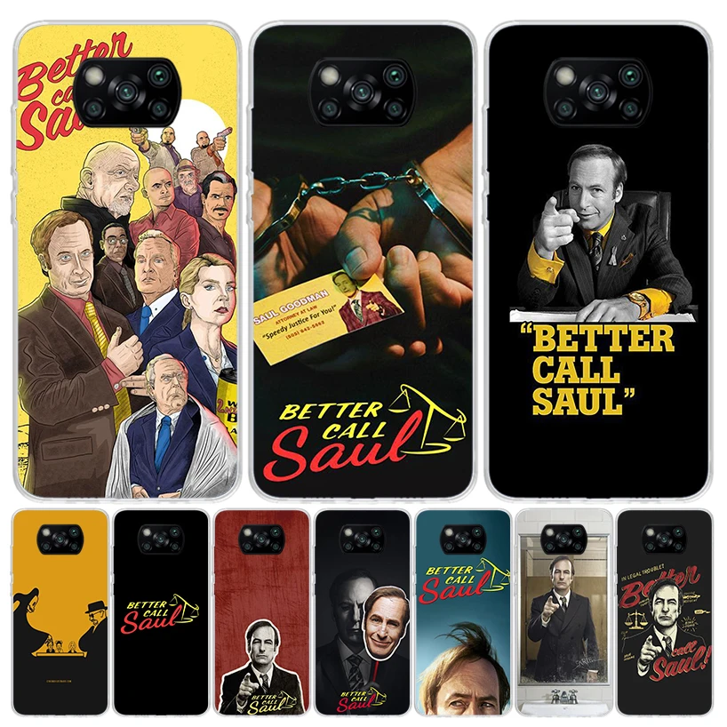 Funda de teléfono Better Call Saul TV para Xiaomi Redmi Note 10 9 9S 8 8T 7 5 Pro Mi 12T 11T 10T 9T 12 11 Lite A3 A2 Trend Fundas