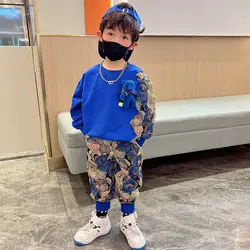 2-10 Years Old Children's Clothing Spring Autumn New Boys and Girls' Sport Suit Sweatshirt + Pants Sportswear Children's Suit