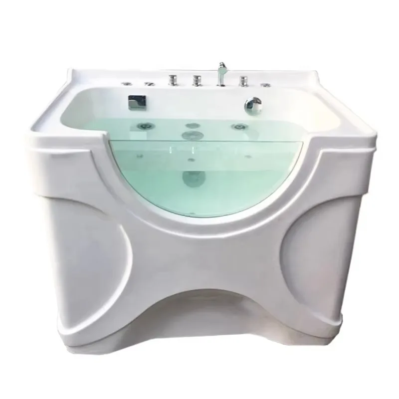 

2026 Freestanding Acrylic Pet SPA Bathtub with Whirlpool Massage