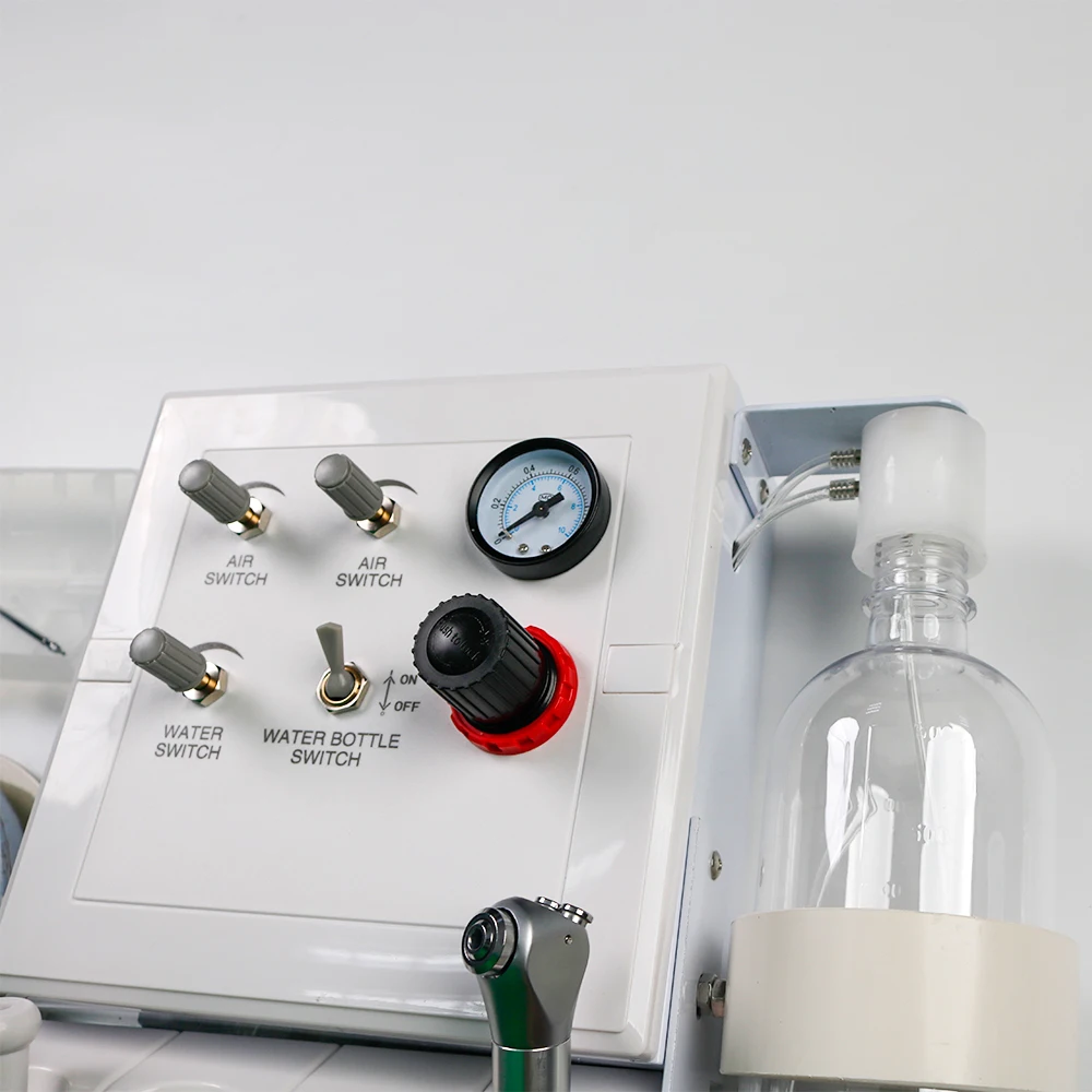 Wall Type Hanging Portable Dental Turbine Unit 2/4 Hole Connection with High Low Speed Handpiece Air Motor Kit