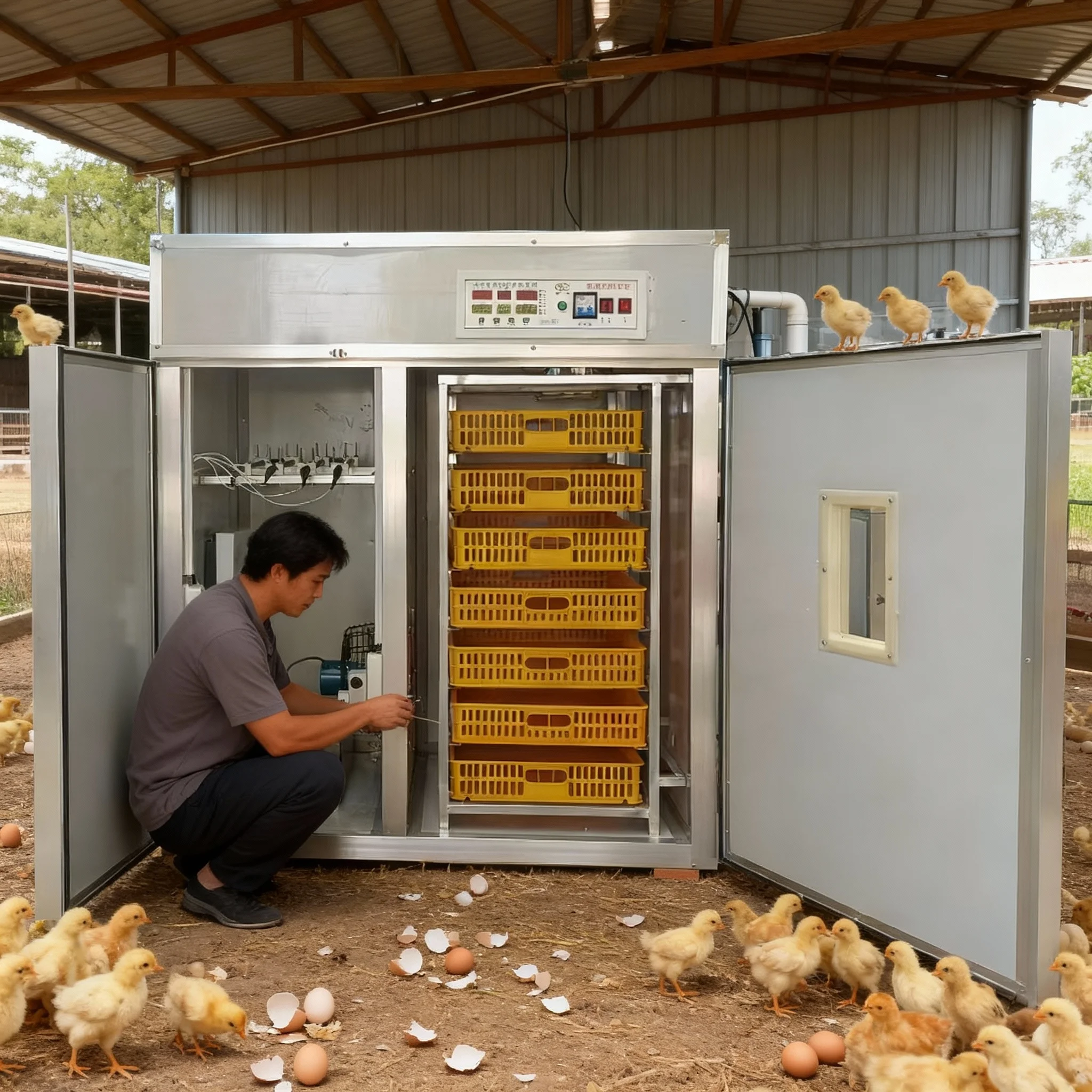 

Egg Automatic Incubator High Quality Hatch Machine Good Price Industrial Egg Incubators For Farm