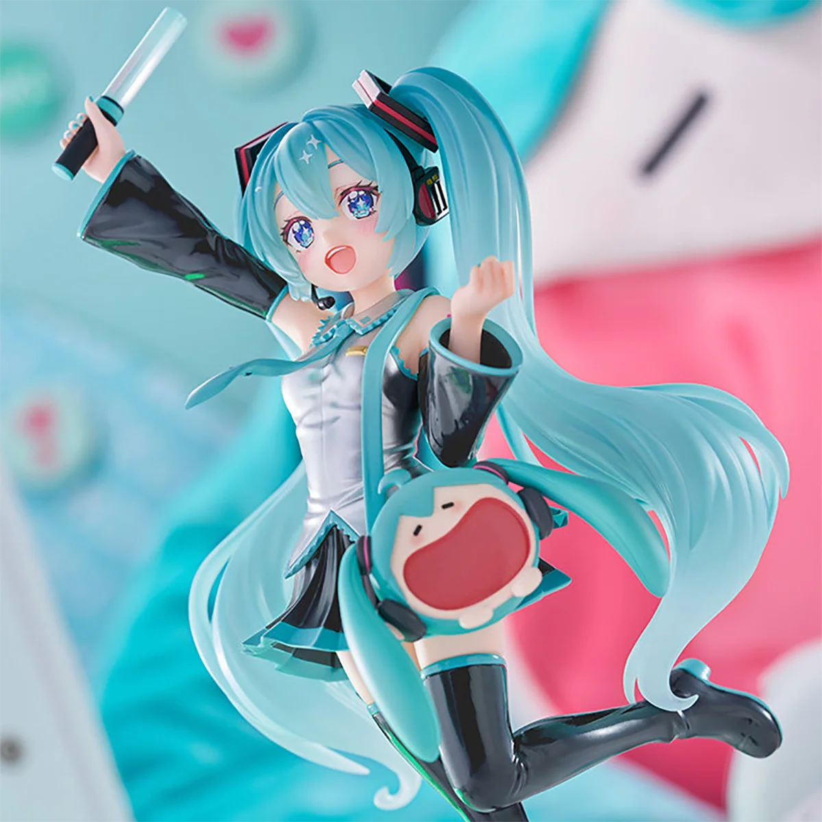 100% Original FuRyu Tenitol Piapro ตัวละคร Hatsune Miku Very Happy Ita กระเป๋า Ver. มินิโรงรถชุดคอลเลกชันโมเดลของเล่น