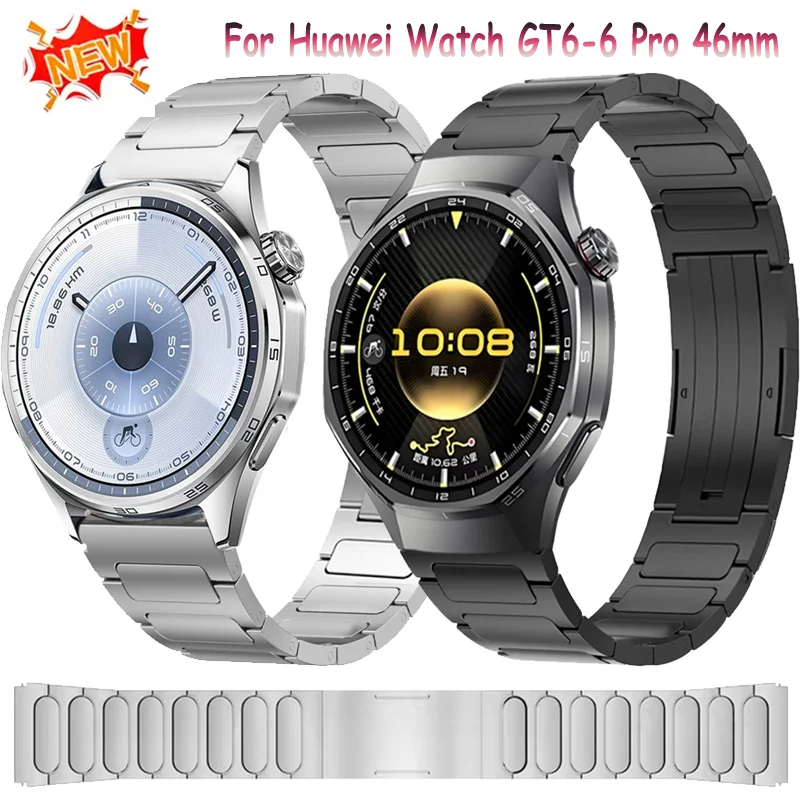 

22mm Titanium Watch Strap For Huawei Watch GT6-4-5 Pro 46mm Fashion luxury Wristband For Amazfit Active Max Balance 2 1 Xiaomi 5