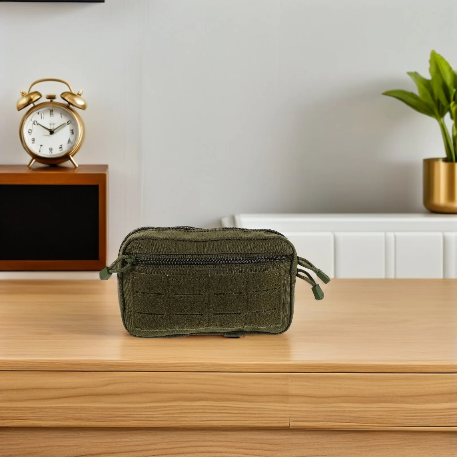 

Outdoor Multi-functional Waist Bag Travel Organizer Olive Green Nylon Medication