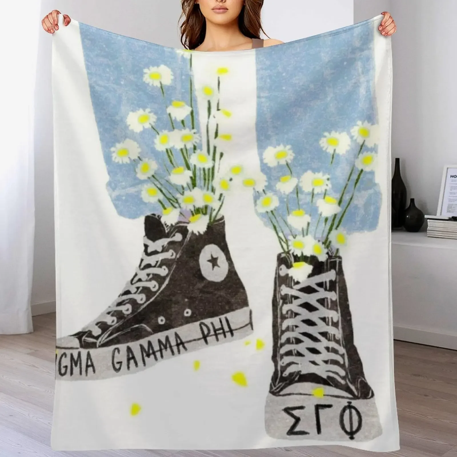 

Sigma gamma phi sneakers sgphi thusa tapestry Throw Blanket Thins Plush Blankets