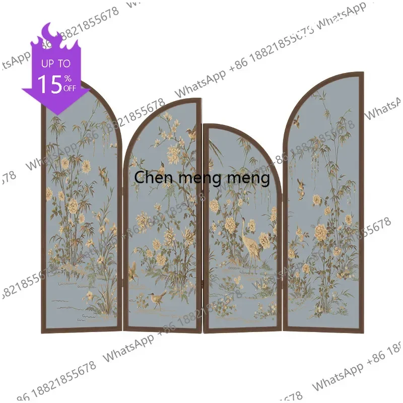 PPP D Home screen partition wall solid wood living room entrance study decoration foldable mobile