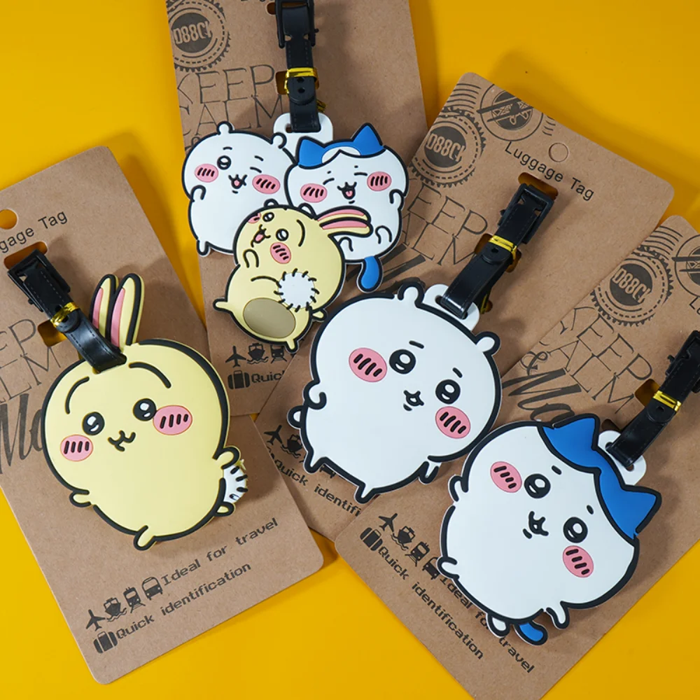 

Kawaii Chiikawa Luggage Tag - Cute Usagi/Hachiware Cartoon Label, Suitcase Address ID Holder, Boarding Baggage Tag, Girls' Gift