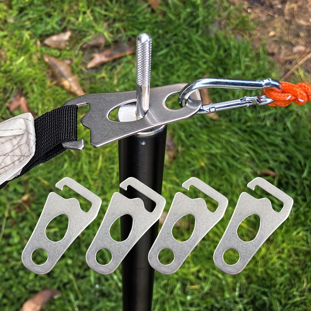 1Pc Awning Strut Non-slip Stainless steel Fastener Buckle Outdoor Wind Rope Buckle Adjustment Rope Accessories
