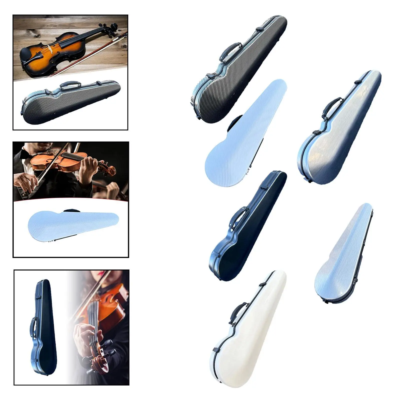 

4/4 Violin Case Violin Travel Case Built in Hygrometer Portable Violin Box for