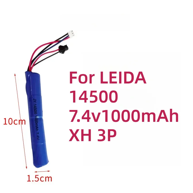 For LEIDA14500 7.4v1000mAh XH 3P Cylindrical Lithium Battery Pack Toy Model Aircraft Off-road Vehicle