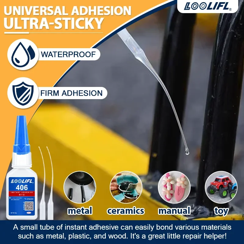 

20g1-3pcs, 406 Цианоакрилатный клей, 5s Instant Dry Super Strong Universal Adhesive, Подходит для кожи/резины/дерева/стекла/металла/пластика, Удобный и быстрый инструмент для ремонта, Высокопрозрачный.