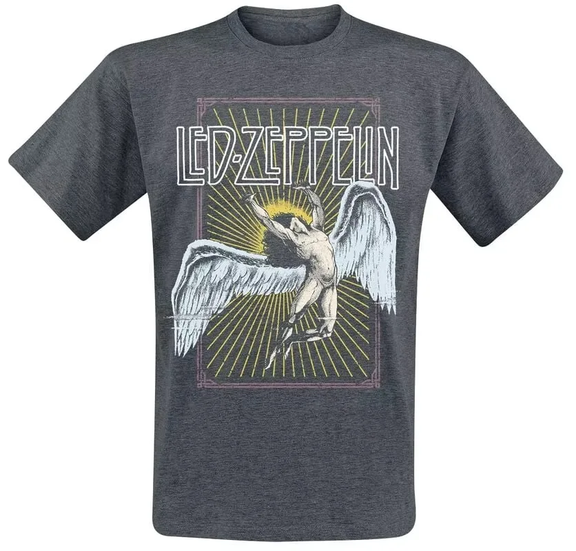2026 Top Summer Led Zeppelin Graphic Cotton T-shirt Unisex Summer Short Sleeve Fashion Brand Tee Luxury Casual Vintage Tees