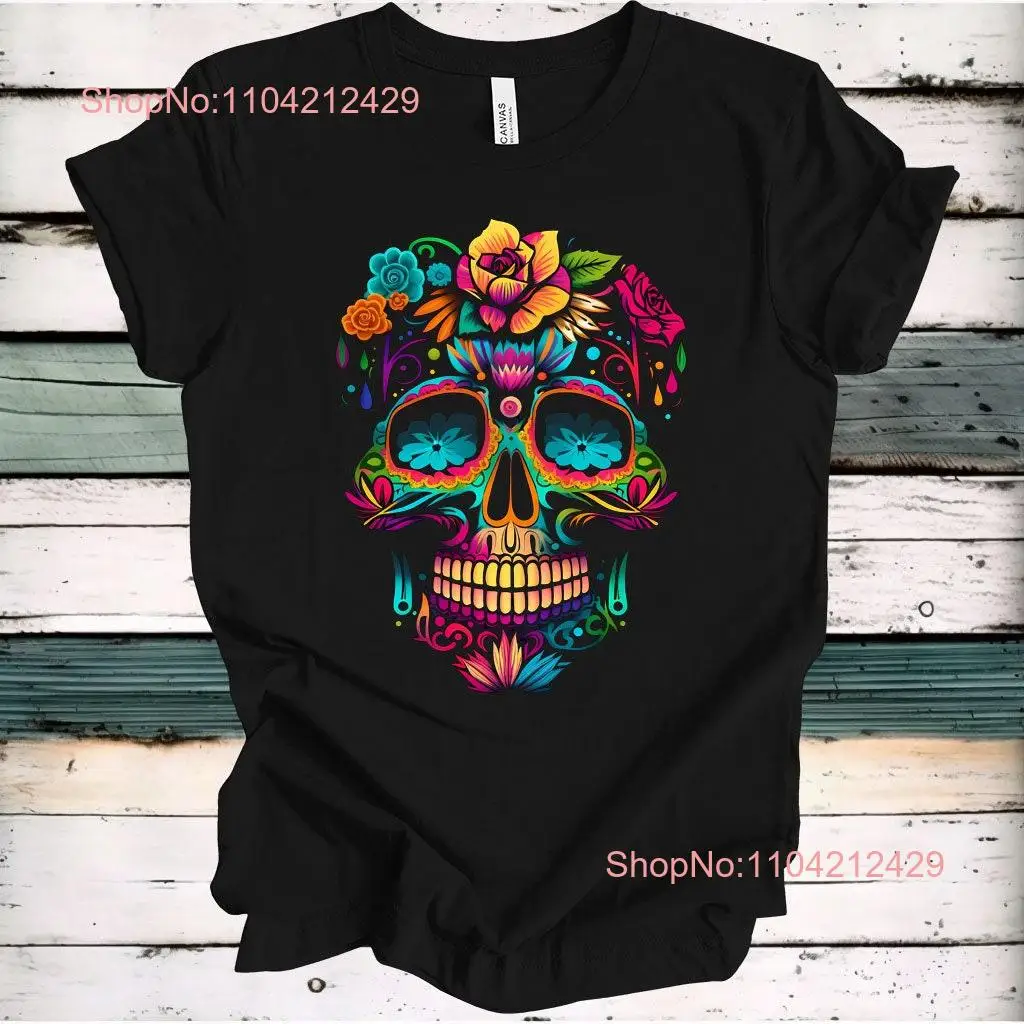 Sugar Skull T Shirt  long or short sleeves