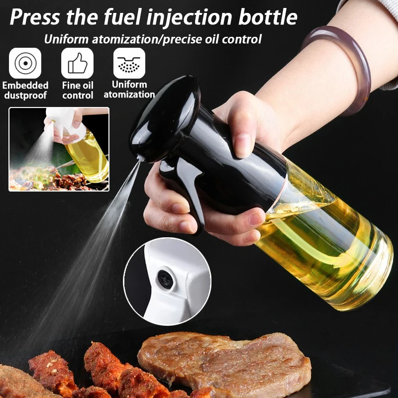 1PC New press oil spray bottle kitchen frying pan barbecue oil absorption spray does not hang oil spray magic spray bottle spray