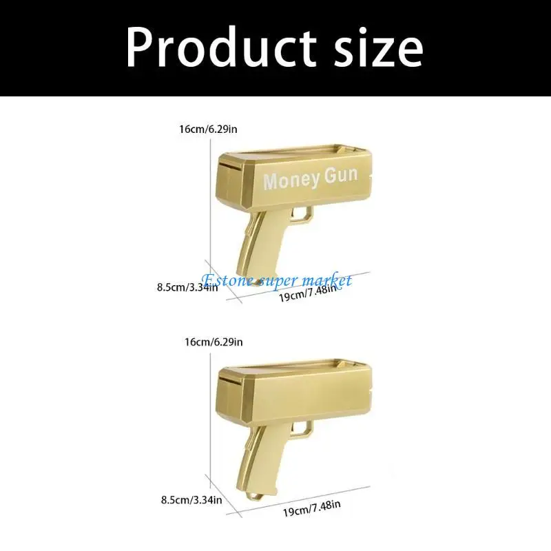 090B Festival Money Guns Toy Props Guns com 100 Folhas Confetti Guns Gadget