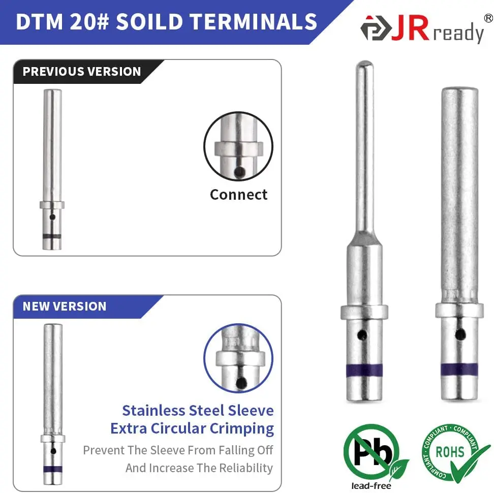 Jrready Dtm Deutsch Connector DTM04-2P DTM06-2S 1Set