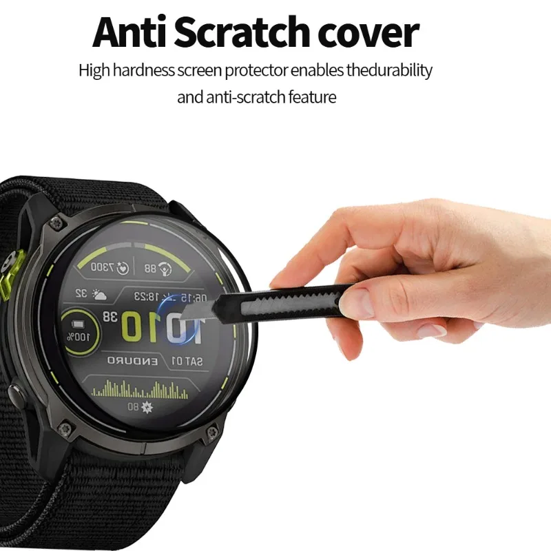5/1Pcs Tempered Glass Smartwatch Screen Protectors for Garmin Enduro 3 51mm Full Coverage HD Clear Anti Scratch Protective Films