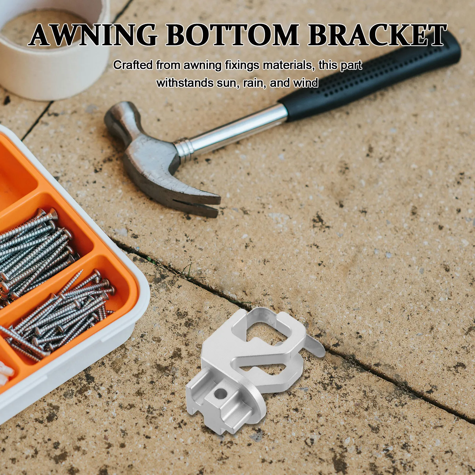 Heavy-Duty Rv Awning Arm Bracket Replacement Set Weather Resistant Camper Awning Hardware for Manual Awnings