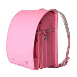 Mochilas escolares japonesas para niñas, morral ortopédico de cuero de alta calidad, impermeable, color rosa