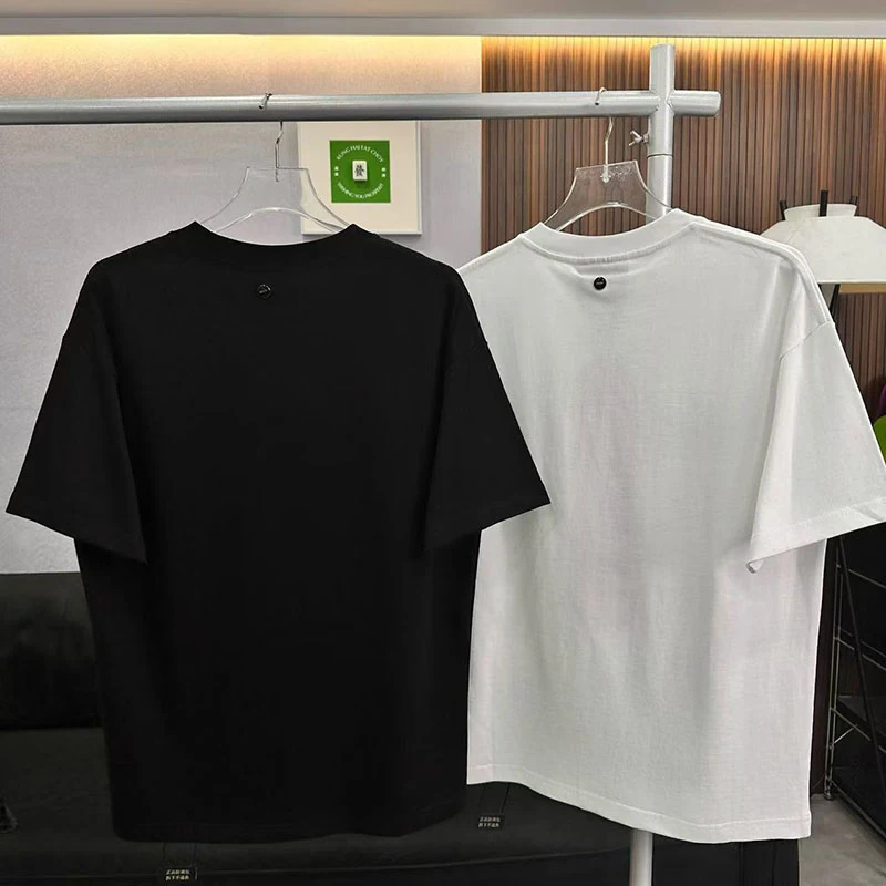 Colorful Floral Ring Letters Embroidered Logo Black White Breathable Round Neck Short Sleeve Summer Men Women GOODBRAND Tshirts