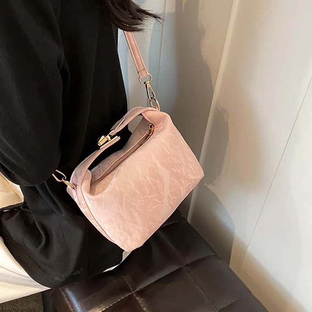 

Halo Staining Chinese Style Handbag Anti-Splash Water Large Capacity Pea Purses Zipper Adjustable Cheongsam Bag Daily