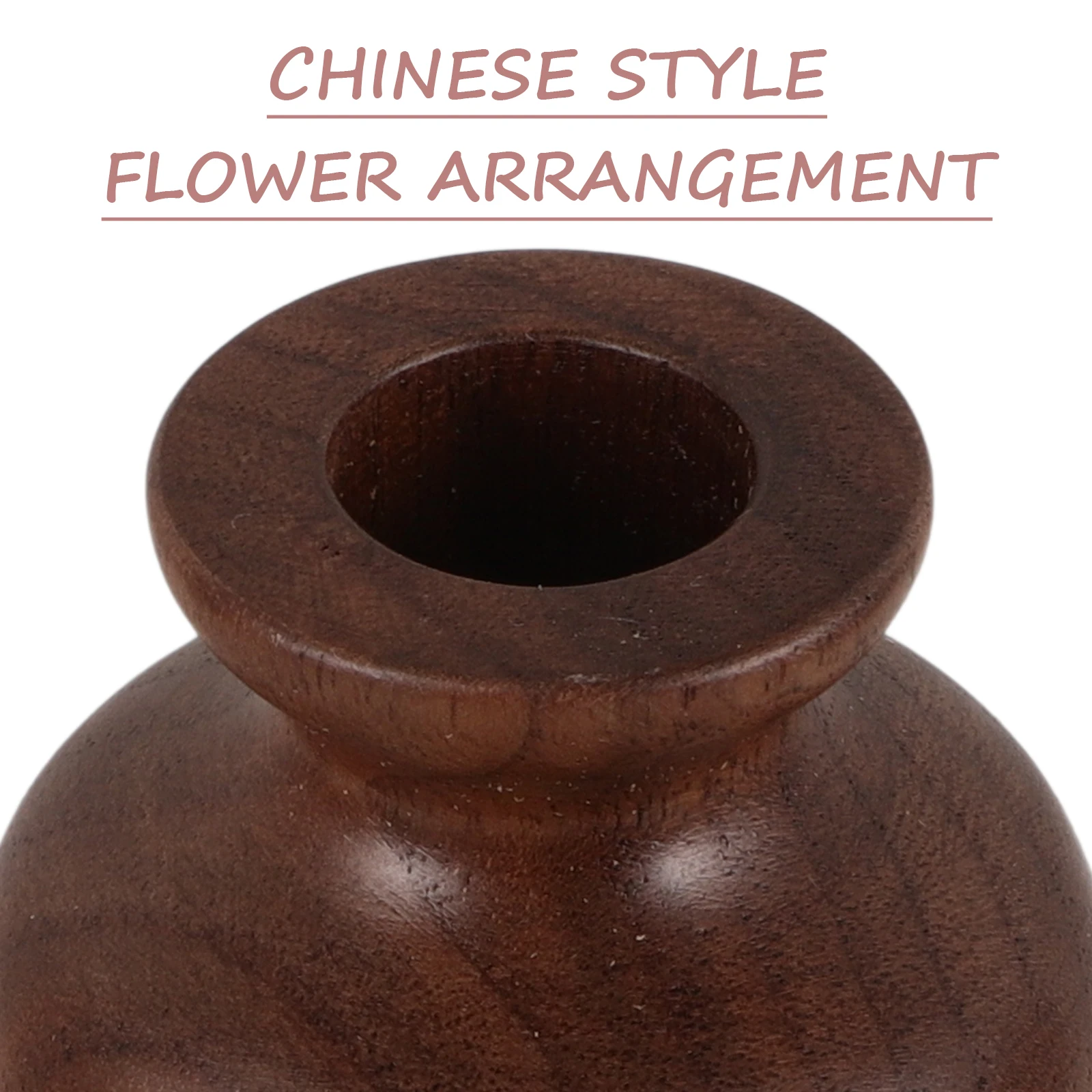 

Wooden Flower Vase Hydroponic Planter Wood Base Tabletop Decoration Flower Arrangement Case Rustic Wood Vase