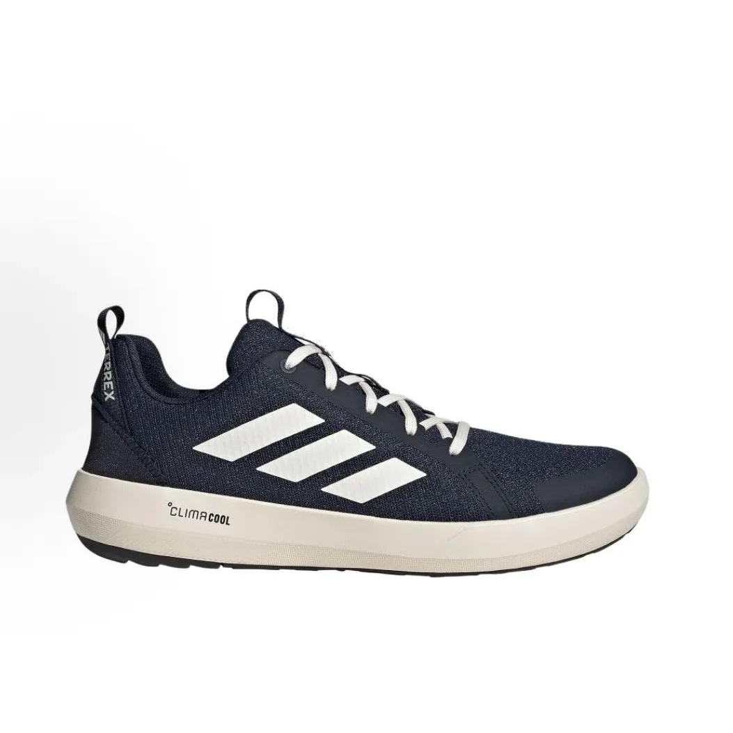 adidas Terrex Boat Climacool Comfortable Soft Slip-Resistant Breathable Traction Low-Top Hiking Shoes Unisex Dark Blue JI3500