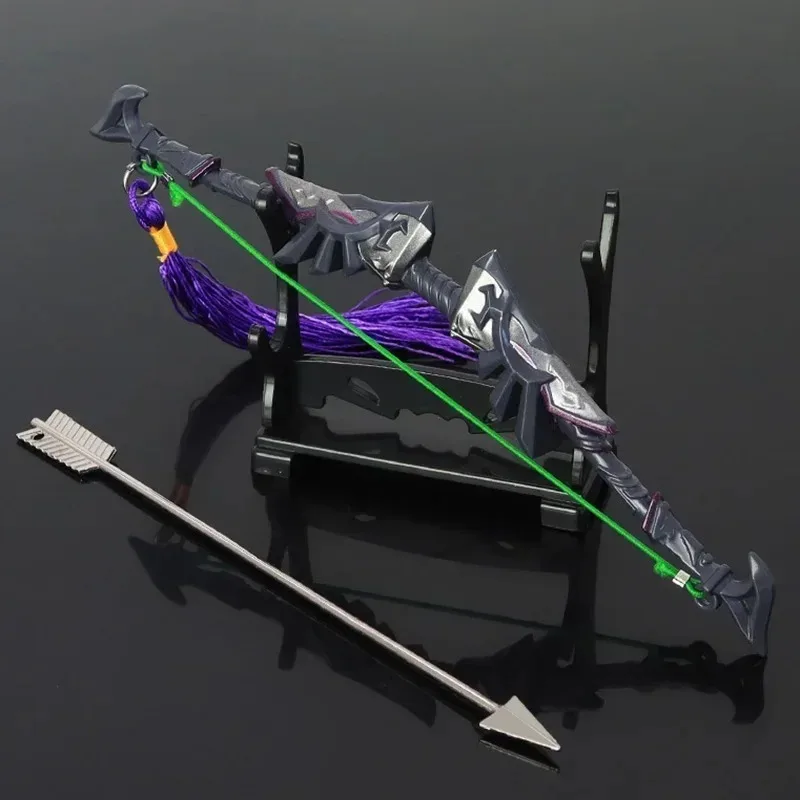 18 cm De Hyrule Fantasy Royal Guard's Bow Link Wapen Anime Game Metalen Wapen Model Katana Accessoires Sleutelhanger Ambachten Geschenken speelgoed