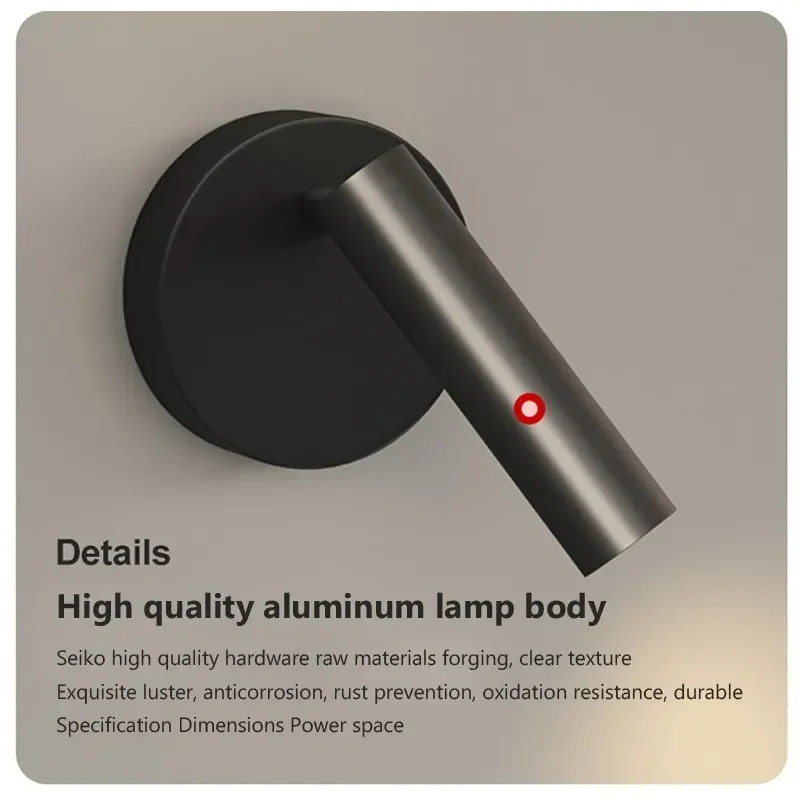 Modern Wall Lamp High Quality Folding With Switch 5WReading Spot Light For Home Hotel Bedroom Bedside Living Room Decor Lighting