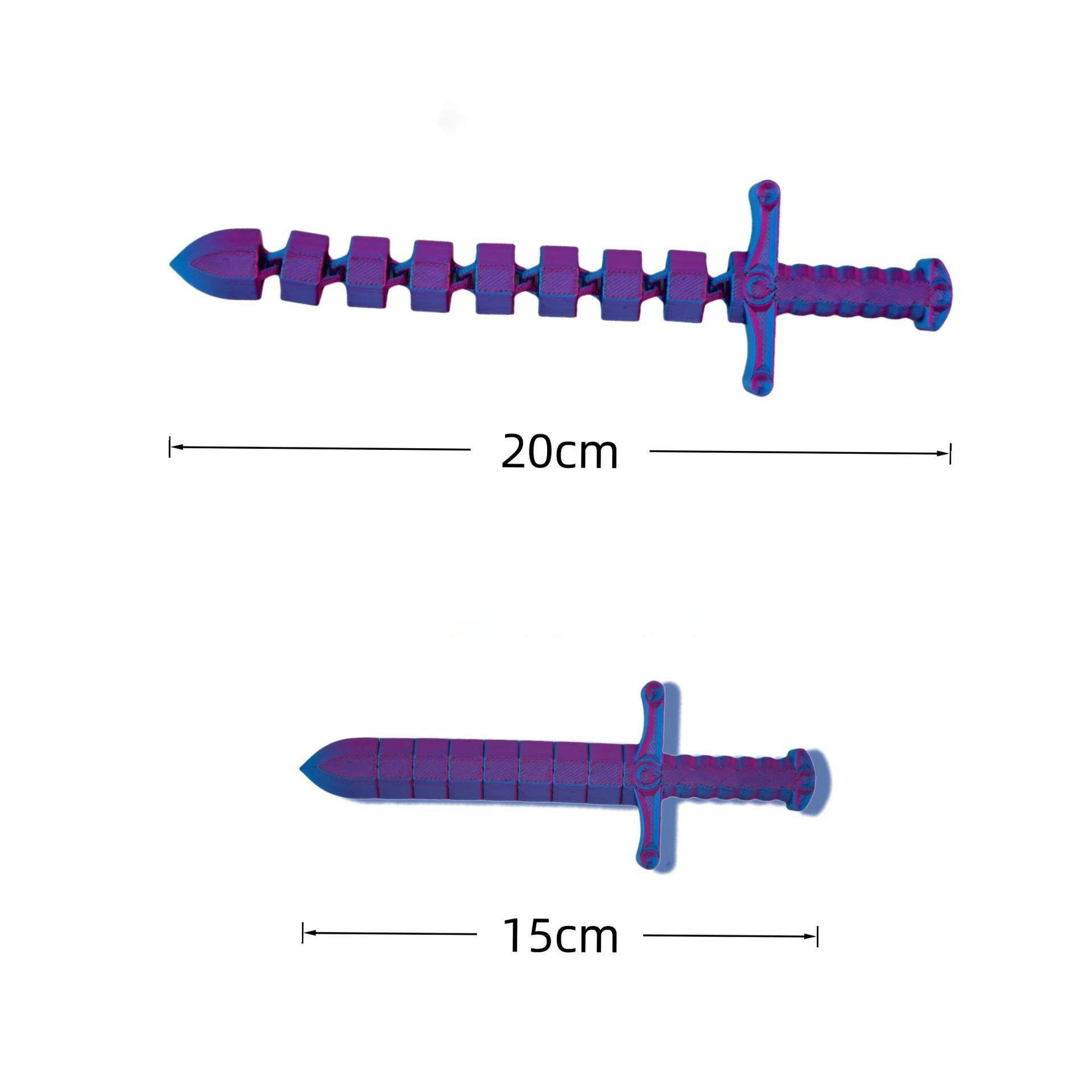 New 3D Printed Sword Movable Joint Simulation Sword Figurine Creative Home Office Desktop Ornament2025 New Year Gift Crafts Gift view 4