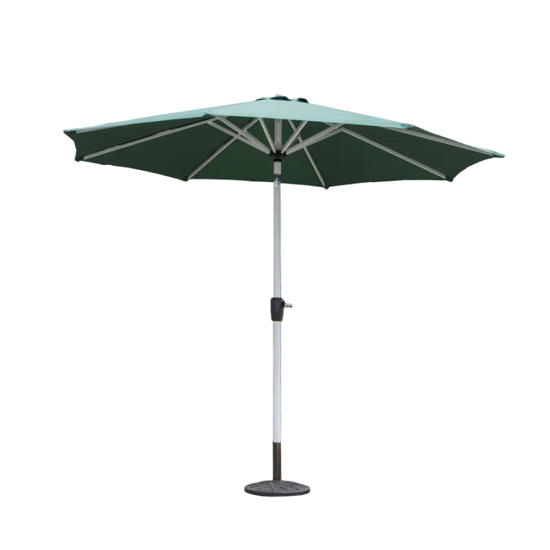 Umbrella Stand Round Floral Design Cement Base Garden Parasol Base