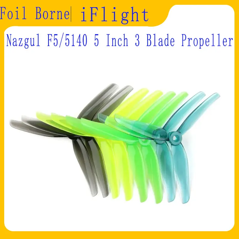 6 Paar IFlight Nazgul F5 / 5140 5 Zoll 3-Blatt / Dreifach-Blatt Propeller Kompatibel mit XING-E 2207 Motor für RC FPV Racing Drohnen-Teile