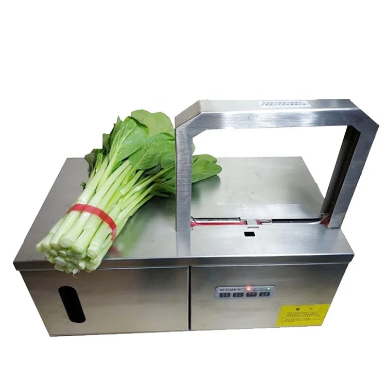 

Electronic induction automatic strapping machine portable metal tools tying machine Desktop vegetables bundle strapping machine