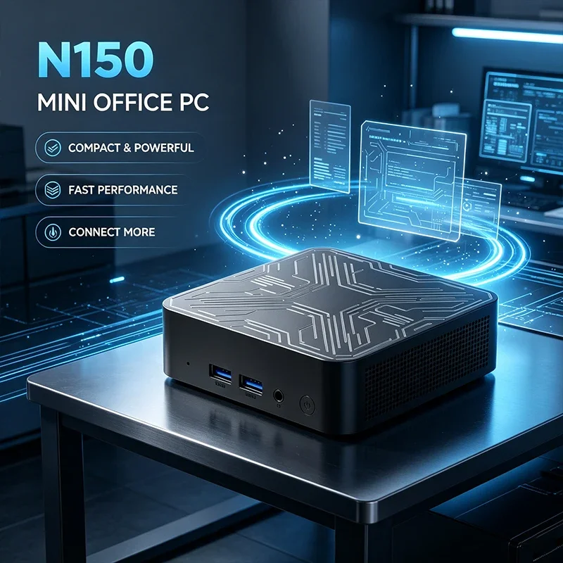 Mini PC Intel N150 Powerful Desktop Computer Fast Performance Multiple Interfaces Windows 11 for Office Home Gaming Study
