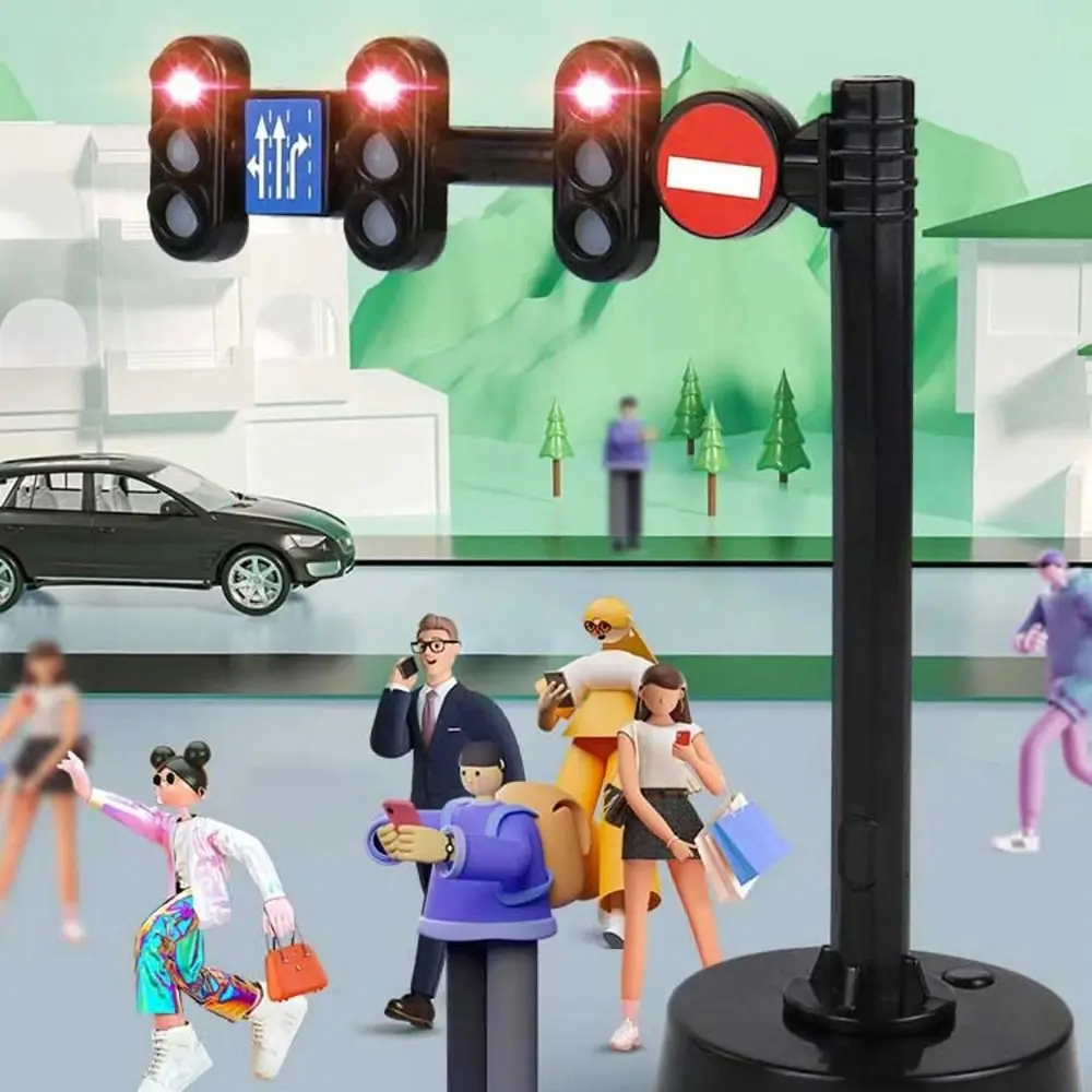 Educational Toy Cross Bar Early Education Scene Model Traffic Lights Lighting Sound Simulation Signal Lamp Early Education
