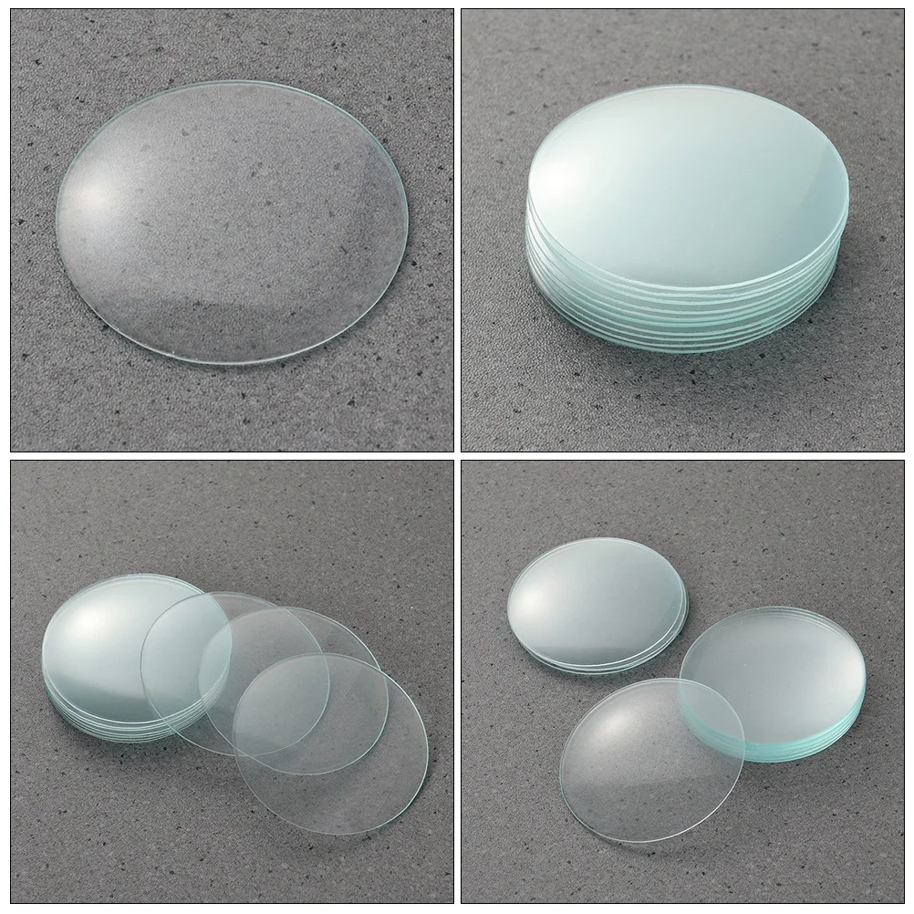 

10Pcs Chemistry Watch Glass Beaker Covers Laboratory Glass Accessories Polished Edges for School Experiment Use