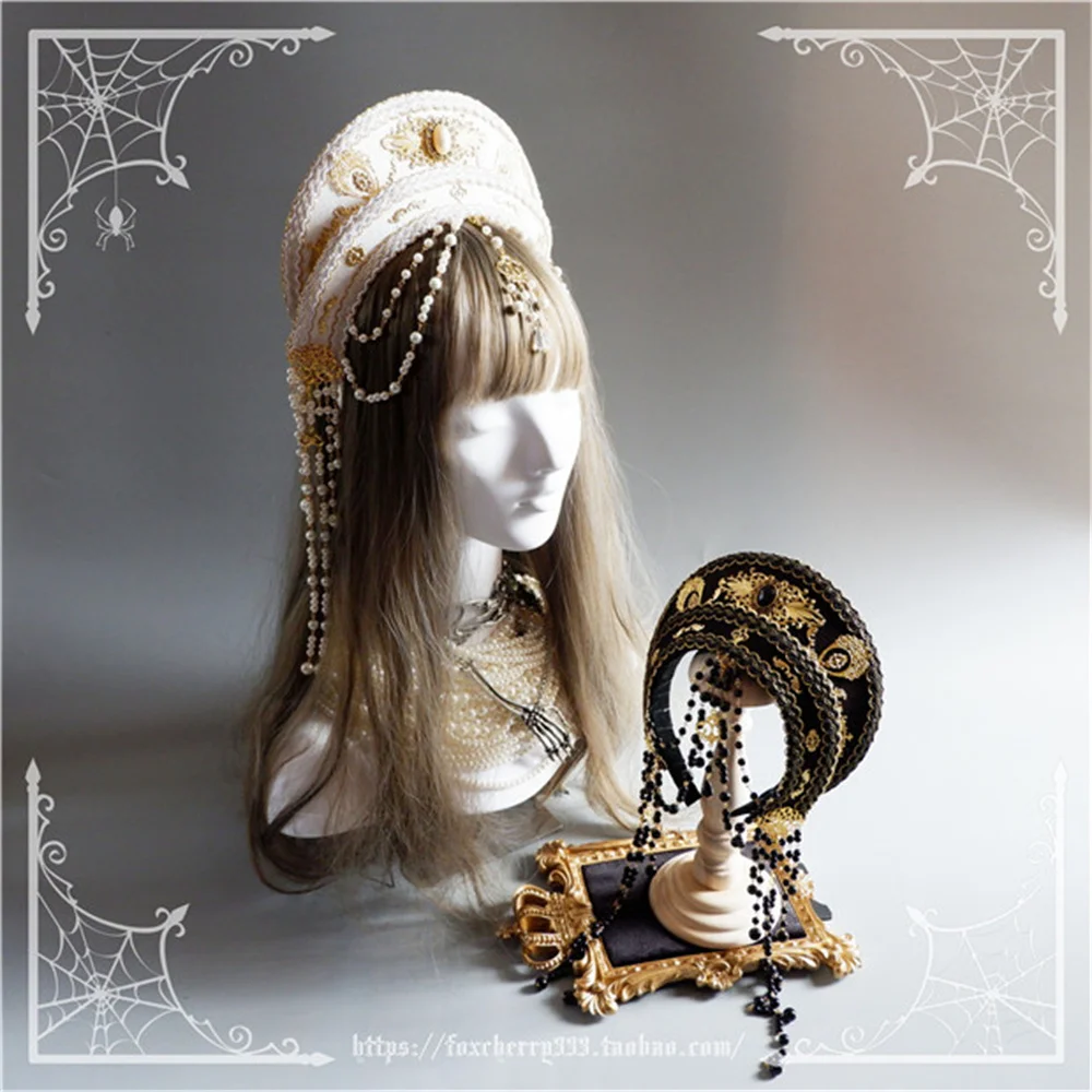 Renaissance Tudor Crown Headband The Other Boleyn Girl Headdress Victorian Queen Elizabeth Period Costume Bead Chain Accessories