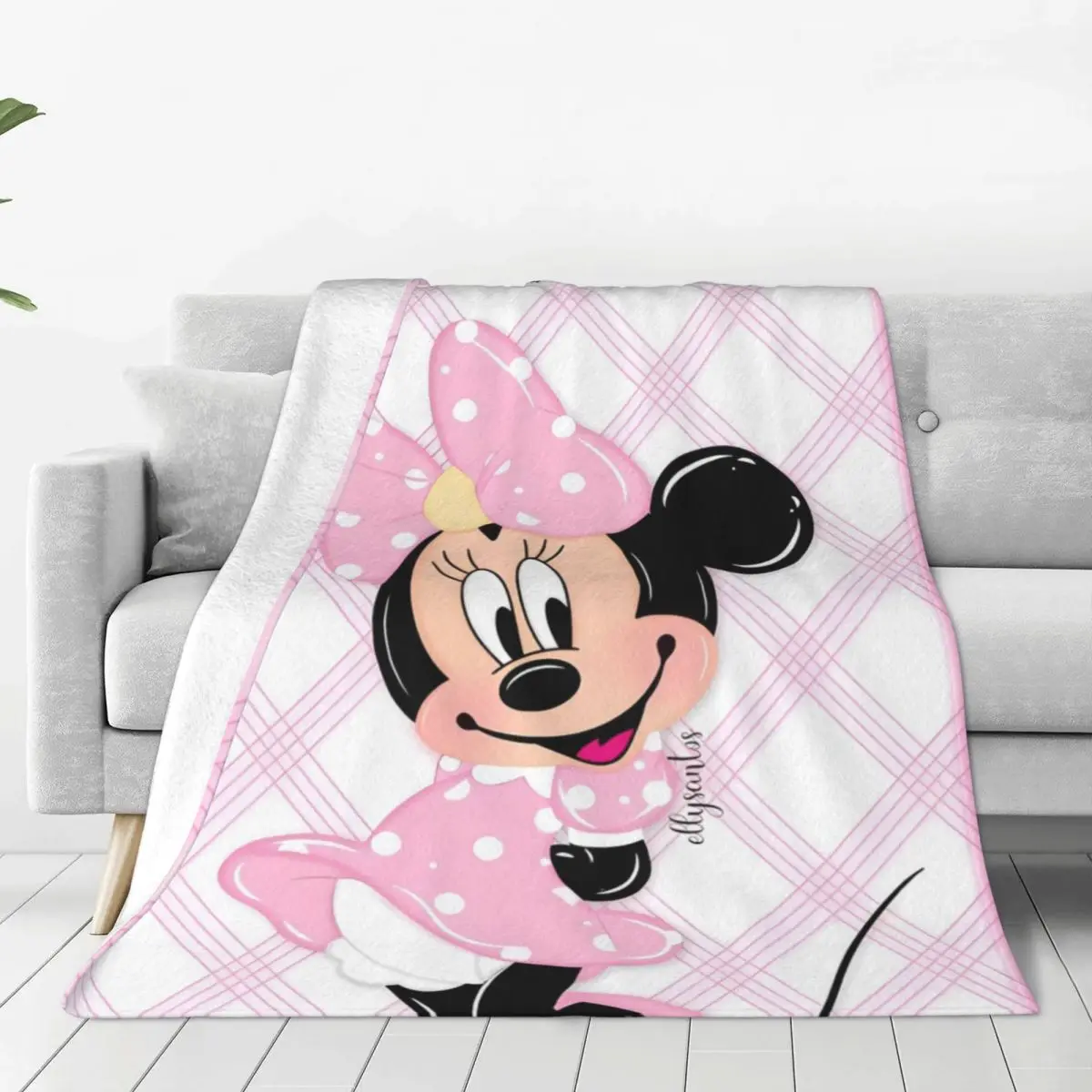 Mickey Mouse Blankets Quality Warm Soft Minnie Throw Blanket Spring Decorative Outdoor Fluffy Bedspread