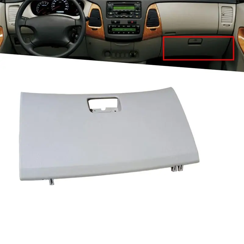 A22E-Car Passenger Storage Box Panel Cover Down For Toyota Innova 2005-2015 Co-Pilot Dash Glove Box Lower Panel Gray