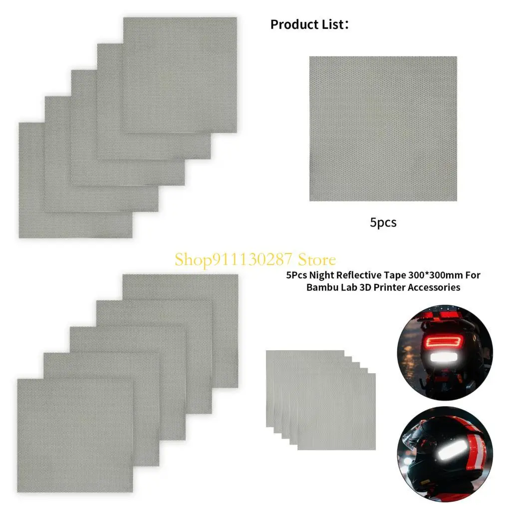 

J1HC Высокая видимость светло -серые отражающие клейкие наклейки для H2D.