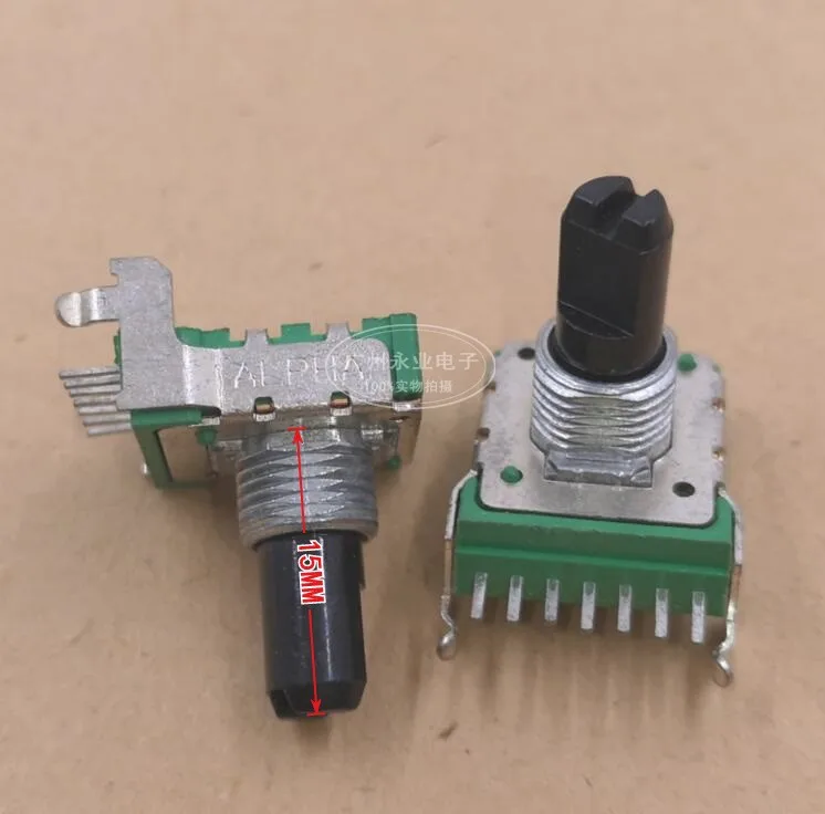 1 Piece Double 7 Feet Volume Rotation Adjustable 14 Type Dual Potentiometer RK14 B100K Handle Length 15MM